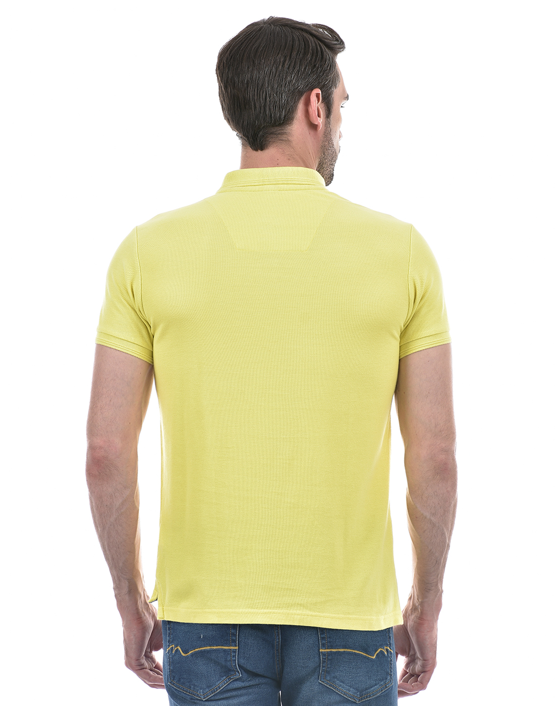 Numero Uno Men Solid Yellow T-Shirt
